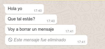 este mensaje fue eliminado