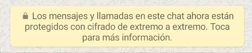 Mensajes cifrados en WhatsApp