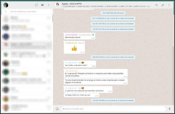 WhatsApp Web funcionando