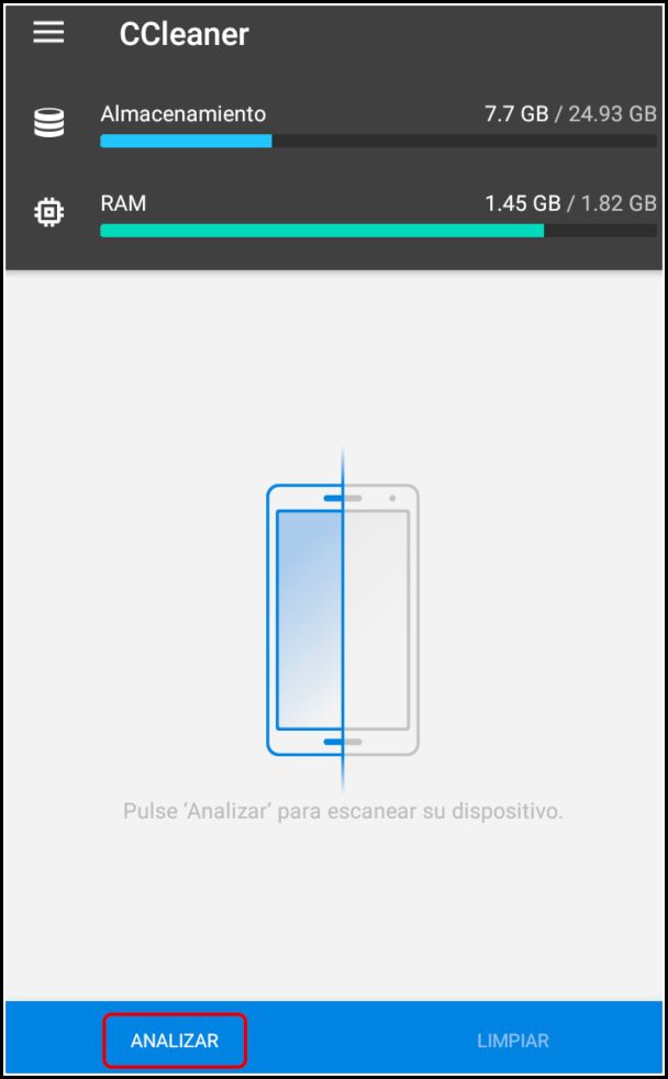 CCleaner, analizar