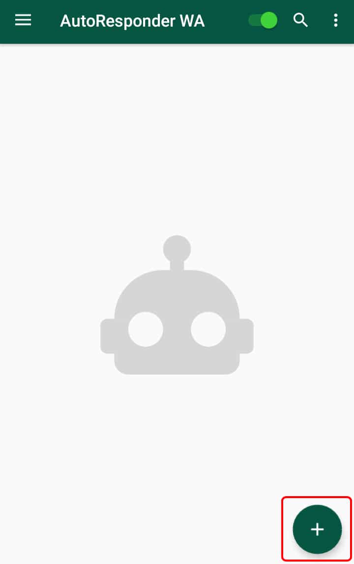 Pantalla de ajustes para contestar automáticamente en WhatsApp