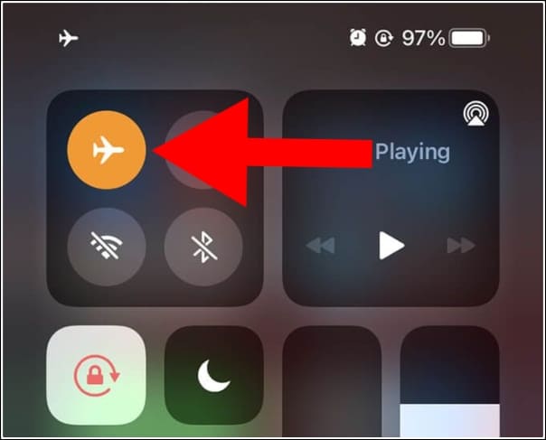 activar modo avión en iPhone