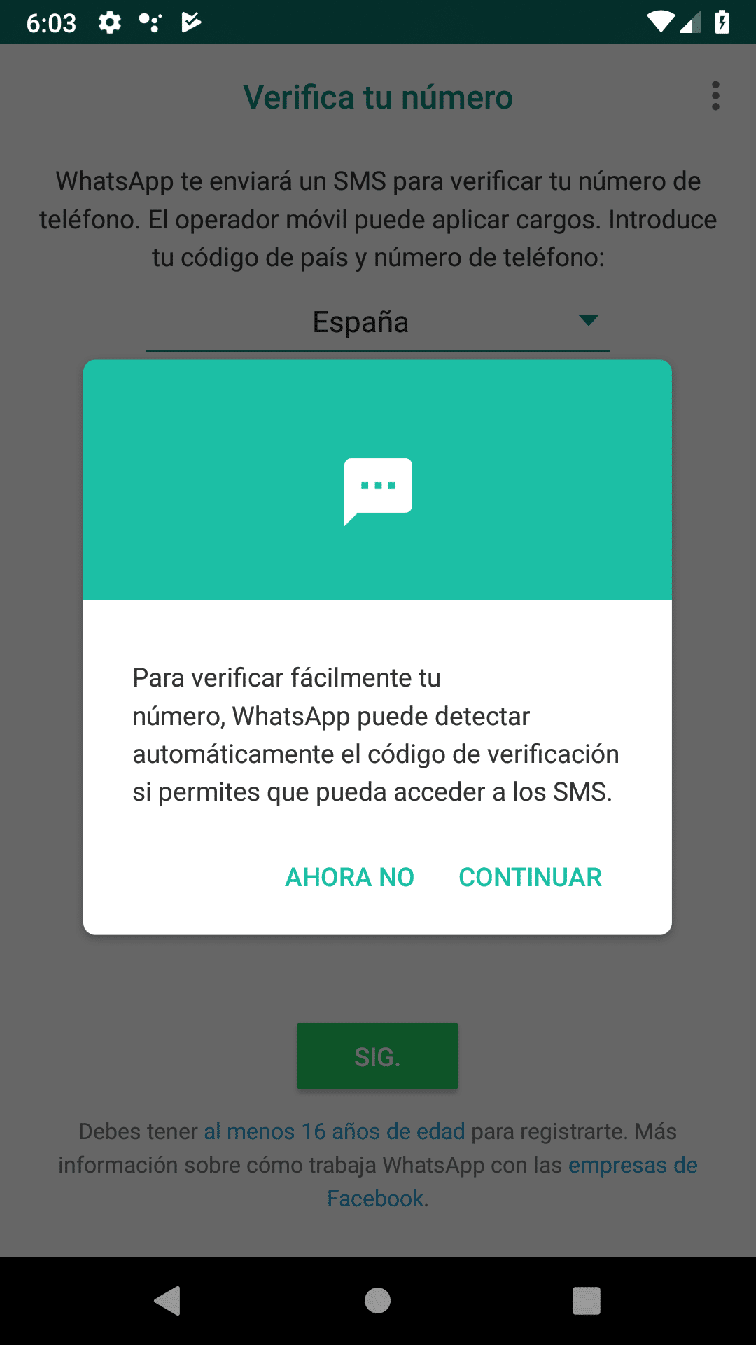 permisos sms