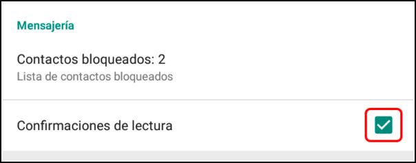 contactos bloqueados de WhatsApp