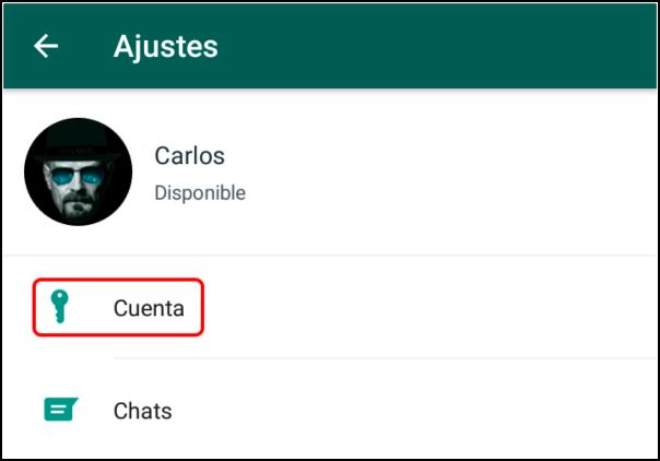 cuenta de WhatsApp