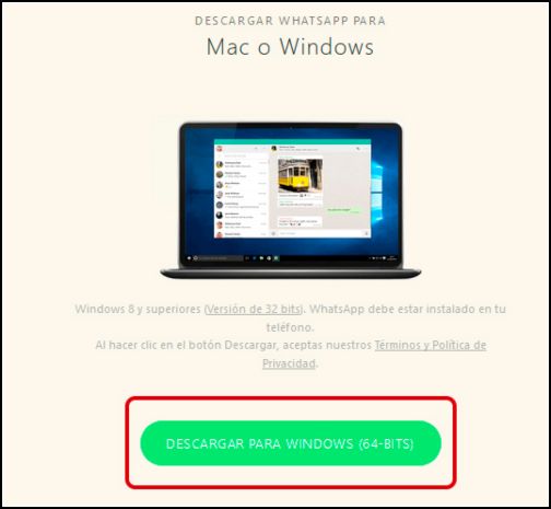 Descargar WhatsApp para Windows y MAC