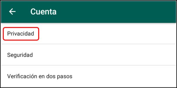 privacidad de WhatsApp