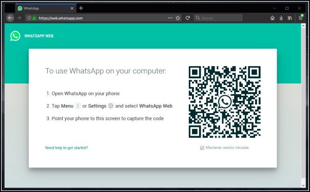 Iniciar sesión en WhatsApp Web para PC