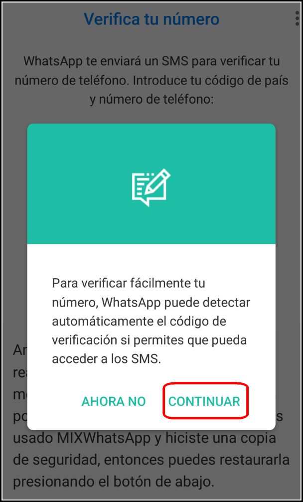 Acceso SMS