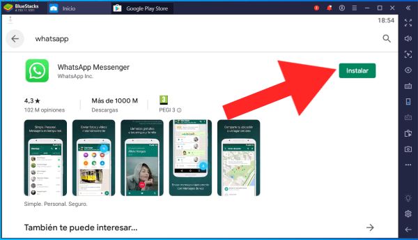 descargar WhatsApp BlueStacks