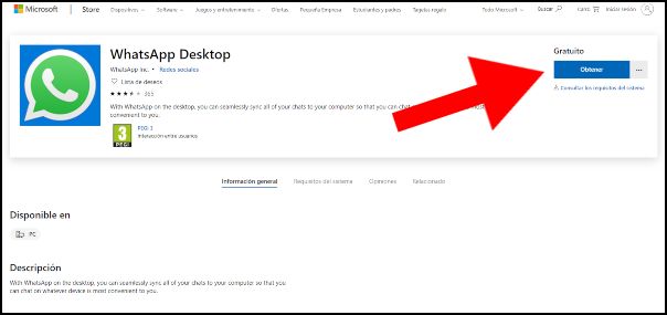 Obtener WhatsApp Desktop