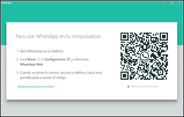 Código QR de WhatsApp Desktop