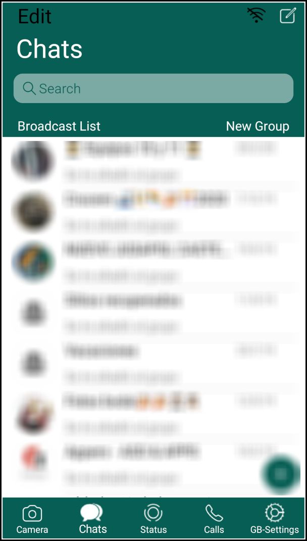 apariencia de GBWhatsApp iOS