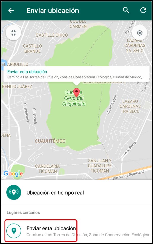 enviar ubicación falsa