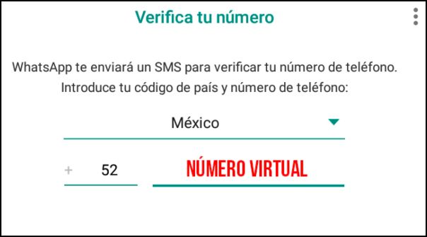 verificar número de WhatsApp virtual