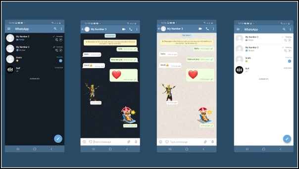 diseño chats WA WhatsApp