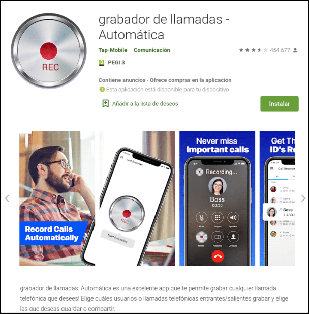 grabador de llamadas automatica