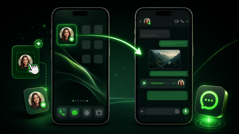 Crear un acceso directo a un chat de WhatsApp en la pantalla de inicio del móvil