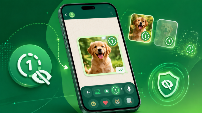 Enviar fotos de una sola visualización en un chat de WhatsApp